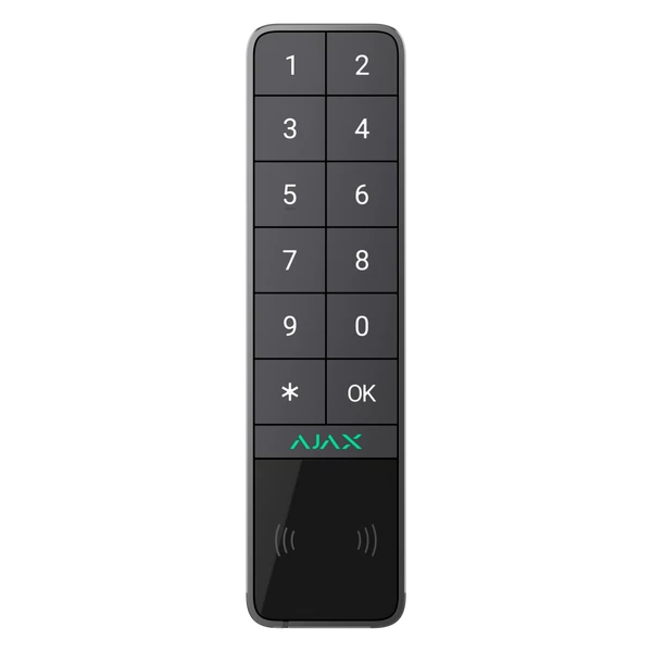 AJAX Keypad Outdoor- Vezeték nélküli kültéri érintésvezérelt kezelő panel, LED visszajelzés - graphite