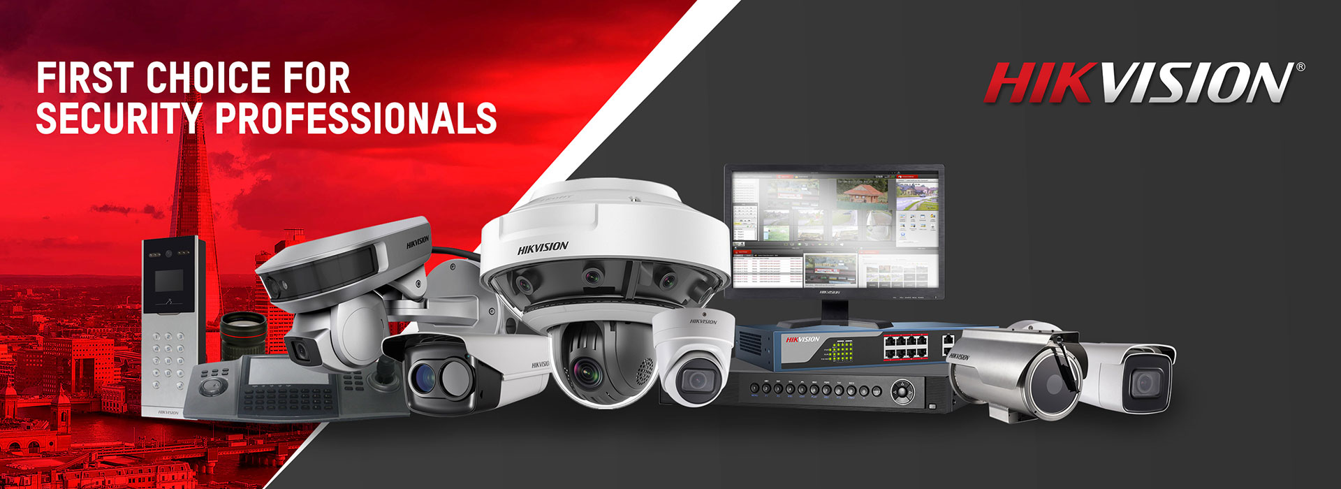 Hikvision biztonsági kamerák, rögzítő és felügyeleti monitor