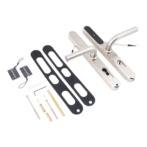 Intelligens AIRBNB zár - INOX - ujjnyomat/RFID/PIN azonosítás - 13,56 MHz MIFARE - BLE - TUYA - IP65