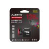 ADATA MicroSD kártya - 128GB microSDXC UHS-I U3 Class10 A2 V30S High Endurance (R/W: 100/85 MB/s, 24/7 record) + adapter