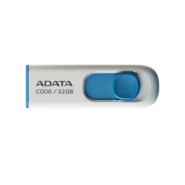 ADATA_Pendrive_-_32GB_C008_USB20_Feher-i409445.jpg ADATA Pendrive - 32GB C008 (USB2.0, Fehér-Kék)