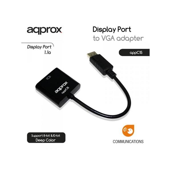 APPROX_APPC15_Display_Port_to_VGA_Adapter-i156989.jpg APPROX Átalakító - DisplayPort to VGA Adapter