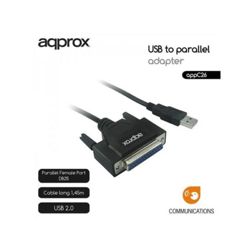 APPROX_APPC26_USB_to_Parhuzamos_paraller_port_adapter-i173572.jpg APPROX Kábel átalakító - USB2.0 to Párhuzamos (paraller) port adapter