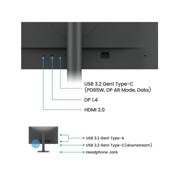 BenQ Monitor 27" - RD270Q (IPS, 144Hz, 16:9, 2560x1440, 5ms, 350cd/m2, HDMI, 2xUSB-C, USB-A, Speaker, Pivot, mag.áll)