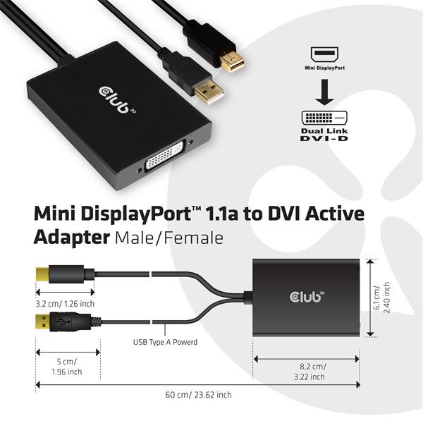 Club_3D_Atalakito_-_CAC-1130_Mini_DP_to_DL_DVI-I_DL_Active_4K30Hz-i467563.jpg Club 3D Átalakító - CAC-1130 (Mini DisplayPort to Dual Link DVI-I Active, 4K30Hz)