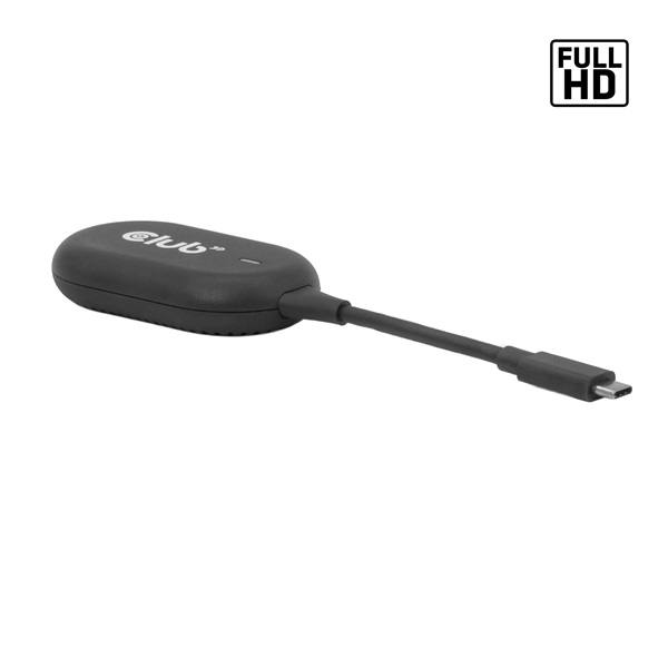 Club 3D Átalakító - CSV-2570 (USB-C to HDMI vezeték nélkül, 25m hatótáv, FHD 60Hz, Alt Mode, HDCP 1.4 & 2.2)