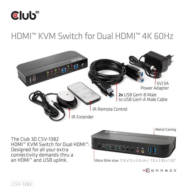 Club_3D_KVM_Switch_-_CSV-1382_Dual_HDMI_4K60Hz_USB_PC_KVM_funkcio_HDR_3D_tamogatas-i464398.jpg Club 3D KVM Switch - CSV-1382 (Dual HDMI, 4K60Hz, USB, PC KVM funkció, HDR, 3D támogatás)