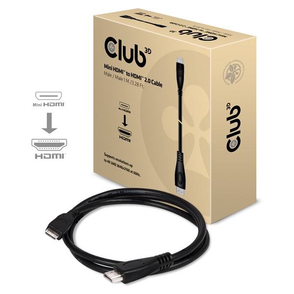 Club_3D_Kabel_-_CAC-1350_Mini_HDMI_20_MM_4K_60Hz_HDR_1m_Bi-Directional-i466693.jpg Club 3D Kábel - CAC-1350 (Mini HDMI 2.0, M/M, 4K 60Hz, HDR, 1m, Bi-Directional)
