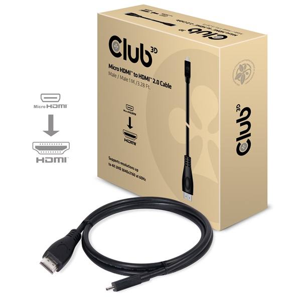 Club_3D_Kabel_-_CAC-1351_Micro_HDMI_to_HDMI_20_4K60Hz_1m_Bi-Directional-i466653.jpg Club 3D Kábel - CAC-1351 (Micro HDMI to HDMI 2.0, 4K60Hz, 1m, Bi-Directional)