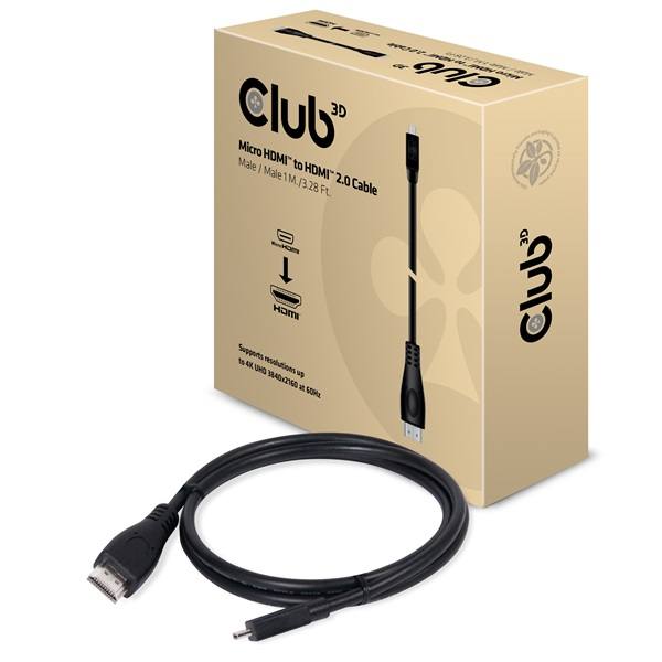 Club_3D_Kabel_-_CAC-1351_Micro_HDMI_to_HDMI_20_4K60Hz_1m_Bi-Directional-i466658.jpg Club 3D Kábel - CAC-1351 (Micro HDMI to HDMI 2.0, 4K60Hz, 1m, Bi-Directional)