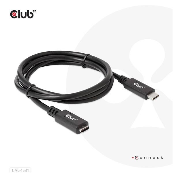 Club_3D_Kabel_-_CAC-1531_USB-C_Gen_1_to_USB-C_5Gbps_60W_4K60Hz_1m-i455216.jpg Club 3D Kábel - CAC-1531 (USB-C Gen 1 to USB-C, 5Gbps, 60W, 4K60Hz, M/F, 1m)