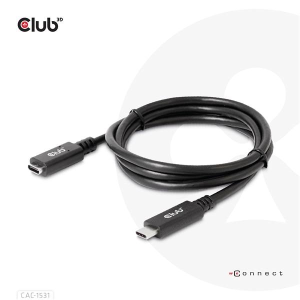 Club_3D_Kabel_-_CAC-1531_USB-C_Gen_1_to_USB-C_5Gbps_60W_4K60Hz_1m-i455221.jpg Club 3D Kábel - CAC-1531 (USB-C Gen 1 to USB-C, 5Gbps, 60W, 4K60Hz, M/F, 1m)