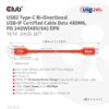 Club 3D Kábel - CAC-1573 (USB2 USB-C, Kétirányú, 480Mb, 240W EPR, M/M, 2m)