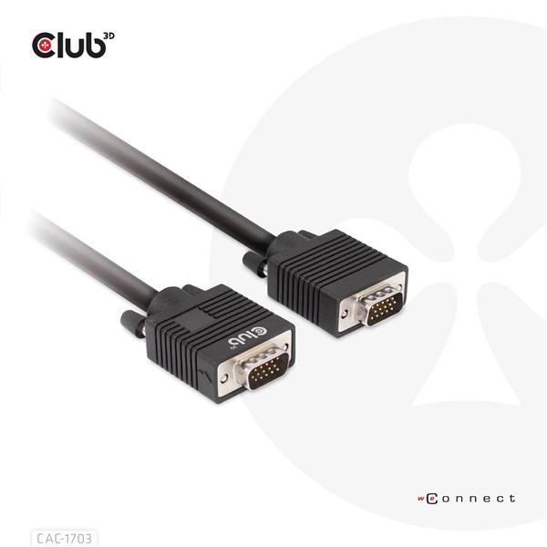Club_3D_Kabel_-_CAC-1703_VGA_bidirectional_MM_3m_28AWG_Full_HD_1080p-i465963.jpg Club 3D Kábel - CAC-1703 (VGA Bidirectional, M/M, 3m, 28AWG, Full HD 1080p)