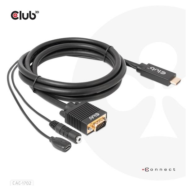 Club_3D_Kabel_-_CAC-1712_HDMI_to_VGA_MM_2m_28AWG_1080p_35mm_jack_Micro_USB_taplalas-i465913.jpg Club 3D Kábel - CAC-1712 (HDMI to VGA, M/M, 2m, 28AWG, 1080p, 3.5mm jack, Micro USB táplálás)