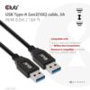 Club 3D kábel - CAC-1409 (USB-A Gen2, M/M, 10Gbps, 3A, 15W, 5V/3A, 0.5m)