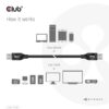 Club 3D kábel - CAC-1409 (USB-A Gen2, M/M, 10Gbps, 3A, 15W, 5V/3A, 0.5m)