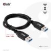 Club 3D kábel - CAC-1409 (USB-A Gen2, M/M, 10Gbps, 3A, 15W, 5V/3A, 0.5m)