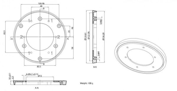 Hikvision D20-AP – Rögzítő adapter DS-1227ZJ konzolhoz