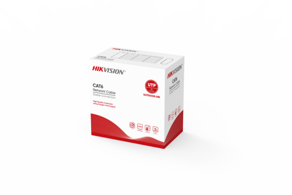 DS-1LN6OUTPE_black_305m.png Hikvision Kábel, Kültéri hálózati kábel, UTP CAT 6, 305 méter, 0.51mm