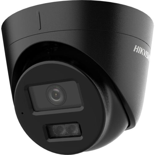 DS-2CD1343G2-LIU28BLACK29.jpg Hikvision IP, Turret kamera, 4MP, Fix obj., 2.8mm, MD 2.0, IR-Fehér LED 30m, Beépített mic, Fekete