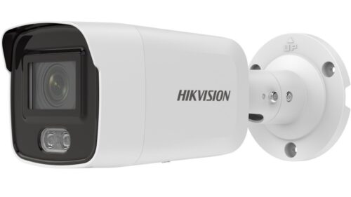 Hikvision IP, Csőkamera, 4 MP, Fix objektív, 2.8mm, AcuSense, IR, Fehér LED