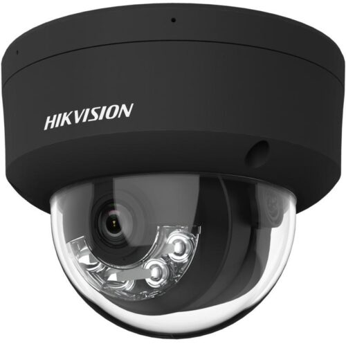 Hikvision IP, Dómkamera, 4MP, 2.8mm, Fix objektív, IR-Fehér LED 30m, Beépített mic, SD fogl.