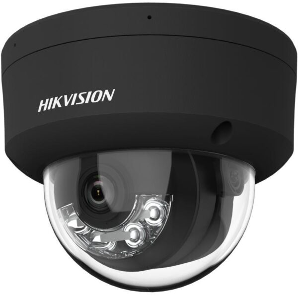 Hikvision IP, Dómkamera, 4MP, 2.8mm, Fix objektív, IR-Fehér LED 30m, Beépített mic, SD fogl.