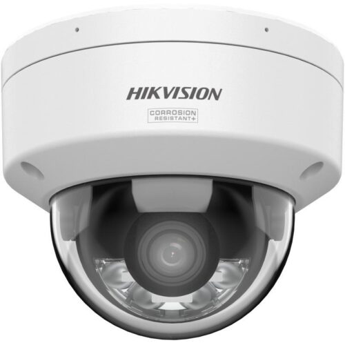 Hikvision IP, Dómkamera, 8MP, Fix obj., 2.8mm, IR-Fehér LED 30m, Beépített mic, Alarm in/out, Korrozióálló