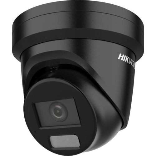 Hikvision IP Turret kamera, 4MP, 2.8mm Fix objektív, IR-Fehér LED 30m, Beépített mic, SD fogl., fekete