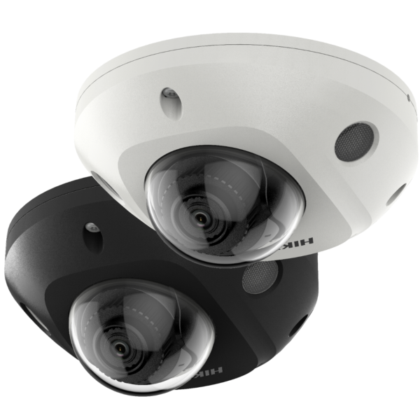 DS-2CD2563G2-I28S295.png Hikvision IP, Mini dómkamera, 4 MP, Fix objektív, 2.8mm, EXIR 30m, IR, Hang/riasztás I/O
