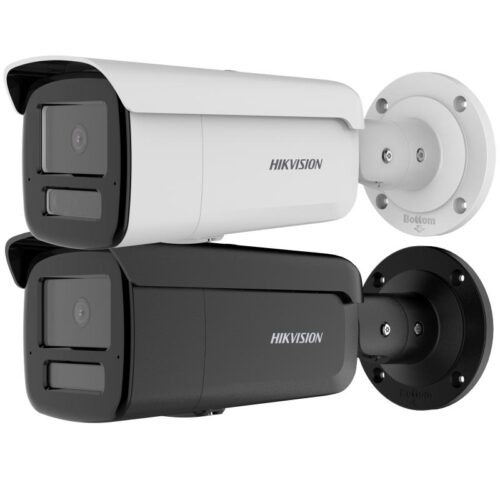 DS-2CD2T23G2-2LI.jpg Hikvision IP, Csőkamera, 4MP, Fix objektív 2.8mm, IR-Fehér LED 80m, SD fogl.