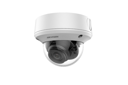 Hikvision Analóg HD, Dómkamera, 2 MP, 2.7-13.5mm, Value, vandálbiztos, motoros objektív, 4 in 1, 20m Fehér LED