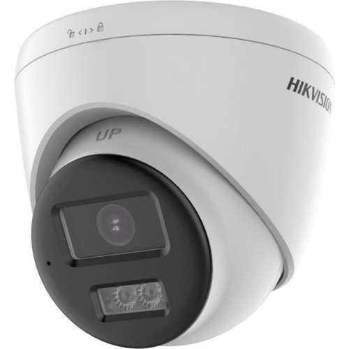 Hikvision Analóg HD, Dómkamera, 2MP, Fix objektív, 2.8mm, IR és Fehér LED, 40m, TVI, mic-hangszóró, Hang-fény
