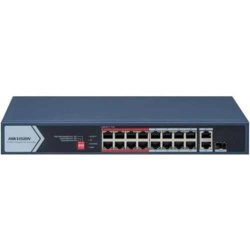 Hikvision DS-3E0318P-E/M (C) – 18 portos PoE switch (130 W)