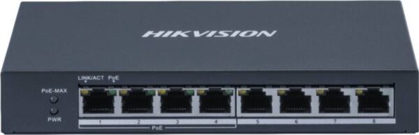Hikvision DS-3E0508P-O – 8 portos Gbit PoE switch (60 W)
