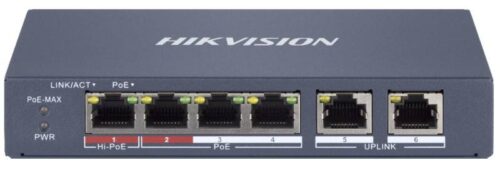 Hikvision DS-3E1106HP-EI – 6 portos PoE switch (60 W)