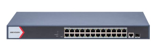 Hikvision DS-3E1526P-EI(V2) – 26 portos Gbit PoE switch (370 W)