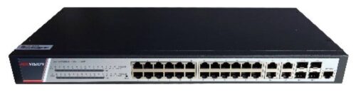 Hikvision DS-3E2528P(B) – 28 portos gigabit PoE switch (370 W)