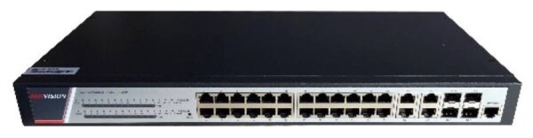 Hikvision DS-3E2528P(B) – 28 portos gigabit PoE switch (370 W)