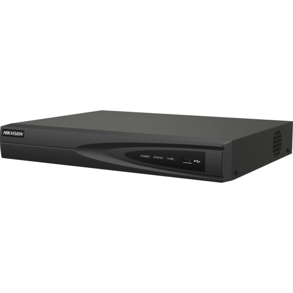 DS-7604NI-Q1_4P-0-1.jpg Hikvision 4 csatornás NVR, 1 HDD-s, Rögzítő POE porttal, 40Mbps hálózati kapacitás