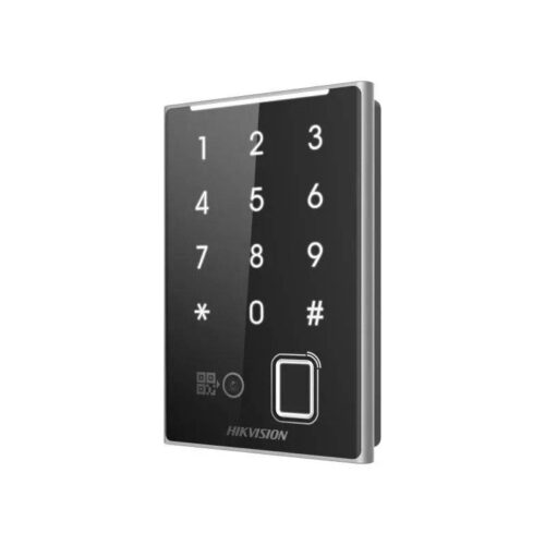 Hikvision DS-K1109DKFB-QR – Kártya- DESfire, Felica, Mifare (13.56 MHz) ujjlenyomat és QR kód olvasó
