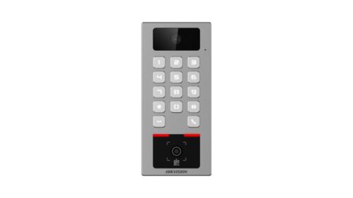 DS-K1T502DBWX-CQR.jpg Hikvision Önálló beléptető terminál, Mifare kártyaolvasóval, QR kód olvasóval, billentyűzettel és kamerával