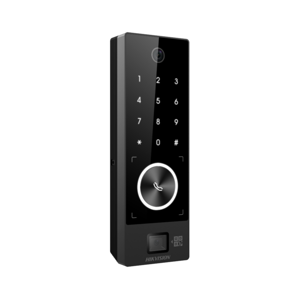 DS-K1T510MBWX-QRE1.png Hikvision Önálló arcfelismerő terminál-kaputelefon, Mifare kártyaolvasó, QR kód olvasó, billentyűzet
