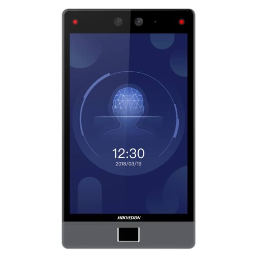 Hikvision 8 MinMoe arcfelismerő beléptető vezérlő terminál; Mifare/Felicia/DESfire kártya és ujjlenyomat olvasóval
