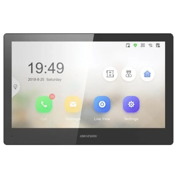 DS-KH8520-WTE1.jpg Hikvision IP video-kaputelefon beltéri egység, 10 LCD kijelző, wiFi