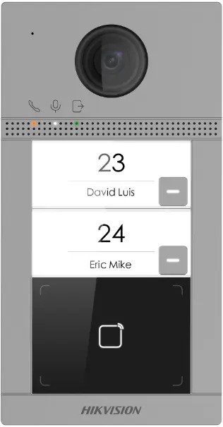 DS-KV8213-WME128C29-Flush.jpg Hikvision Kétlakásos villa IP video-kaputelefon kültéri egység, kártyaolvasóval, WiFi