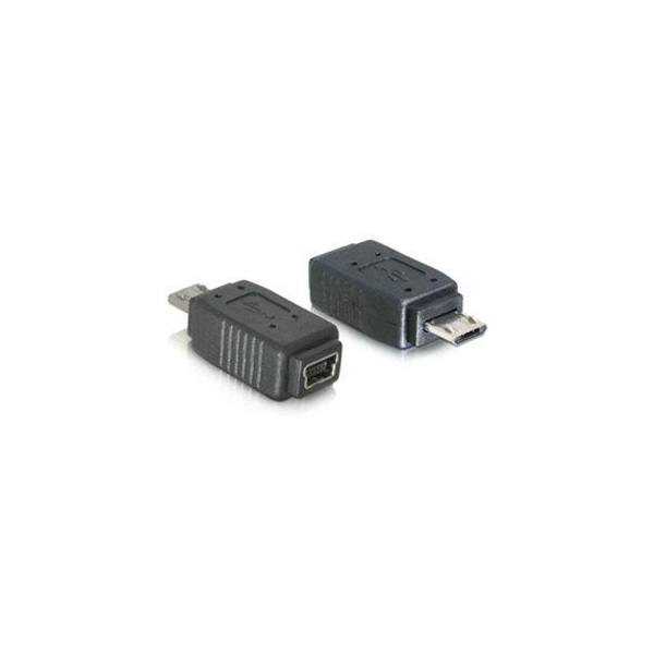 Delock_65063_Adapter_USB_micro-B_male_to_mini_USB_5pin-i19147.jpg Delock Átalakító - 65063 (USB Micro-B - Mini USB 5 tűs, fekete)