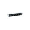 Equip Hálózati Elosztó - 333311 (Schuko, 4x Schuko, Rack 1U, 1,8m kábel, aluminium, fekete)
