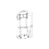 Equip TV állvány - 650608 (37"-80" álló, gurulós, Max.:80kg, fekete)